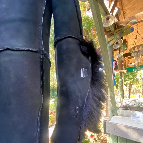 Gucci Shearling Leather Long Coat Womens Designer Winter Suede Jacket - Picture 5 of 9